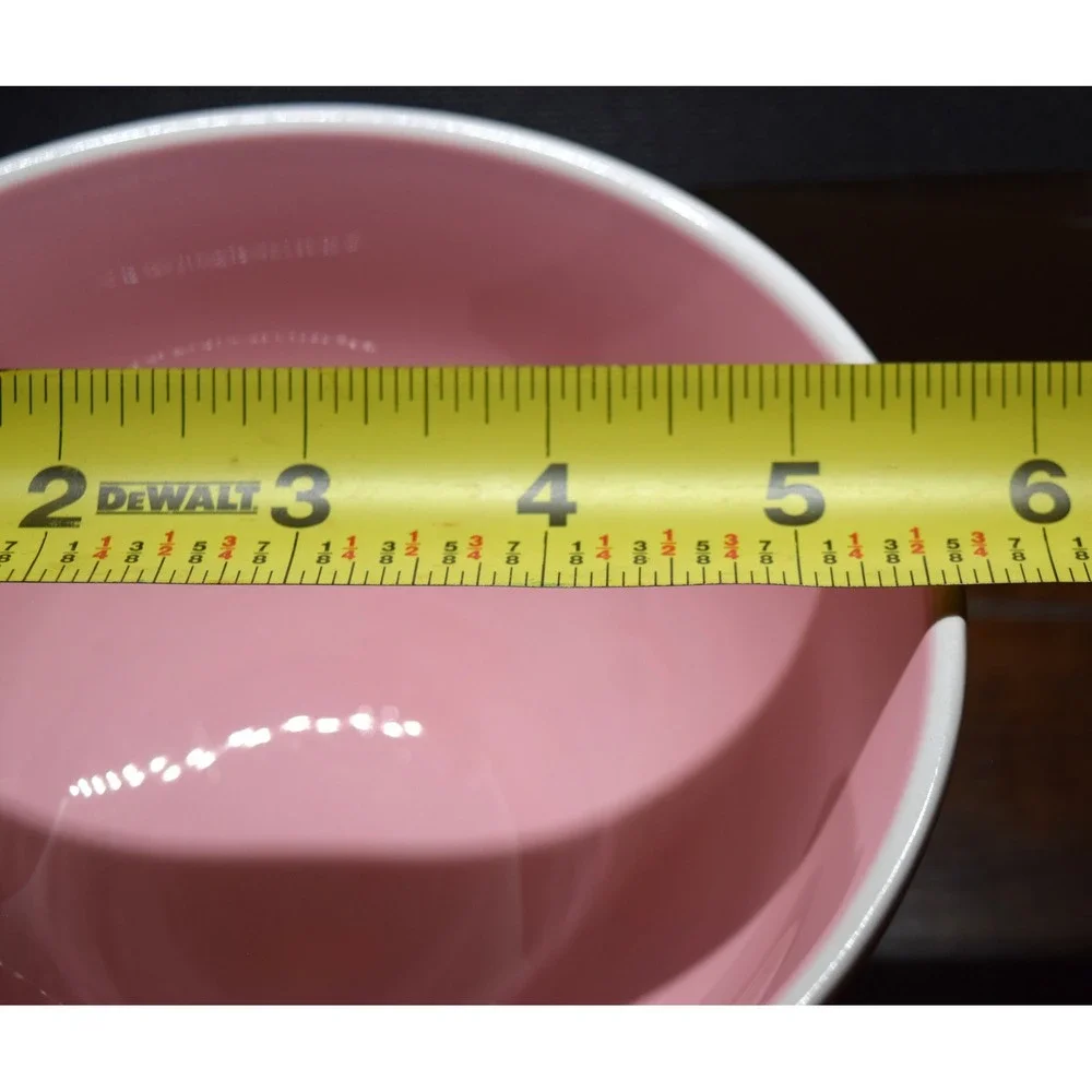 Rae Dunn Flamingo Bowl Artisan Collection Pink White Footed Ceramic Good 5.5in